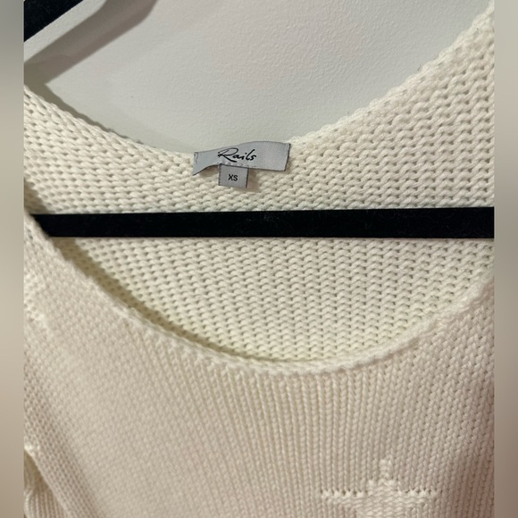 Rails Kalani White Stars Cotton Scoop Neck Long Sleeve Pullover Sweater Size XS - Picture 11 of 13